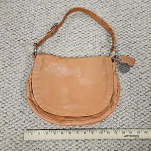 Burnt Orange Coach Ali Shoulder Bag Purse Hobo Leather w/Charm B0982